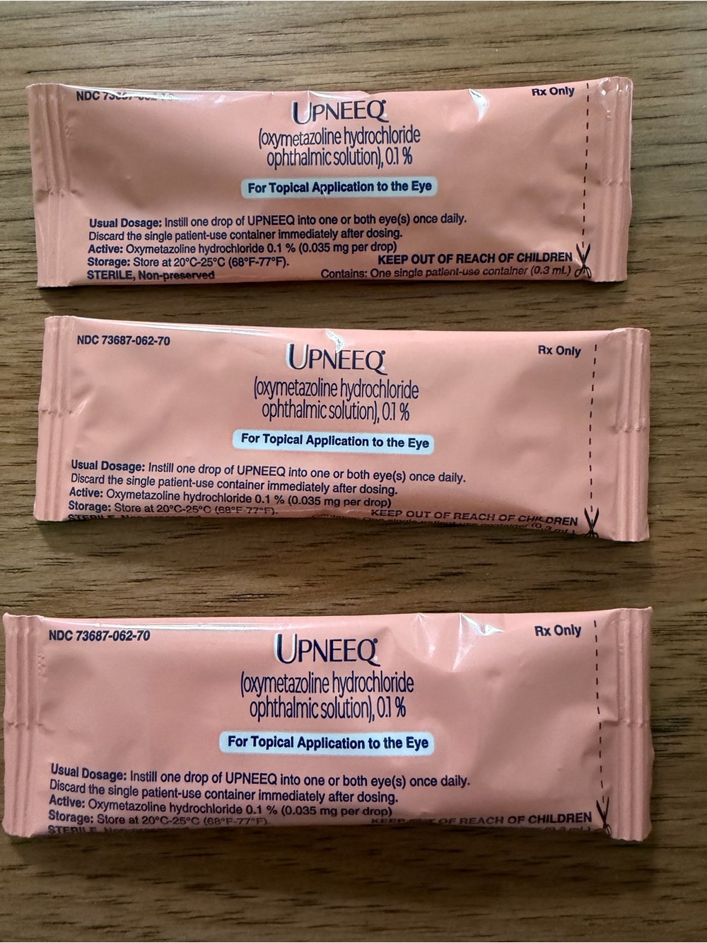 Ophthalmic Solution 0.1% Single-Use Dose - Pink